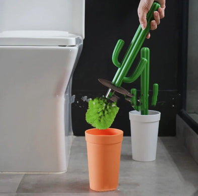 Plastic Cactus Toilet Brush Cactus Wastebasket